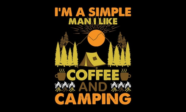 Conception De T-shirts De Camping