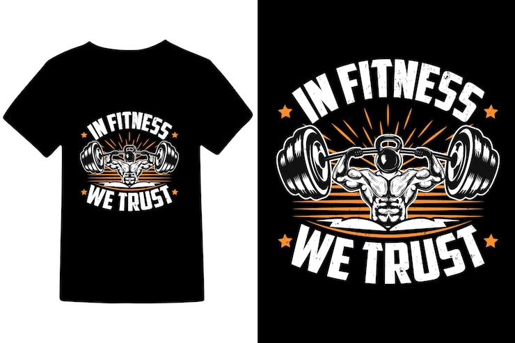 Vecteur conception de t-shirts de fitness