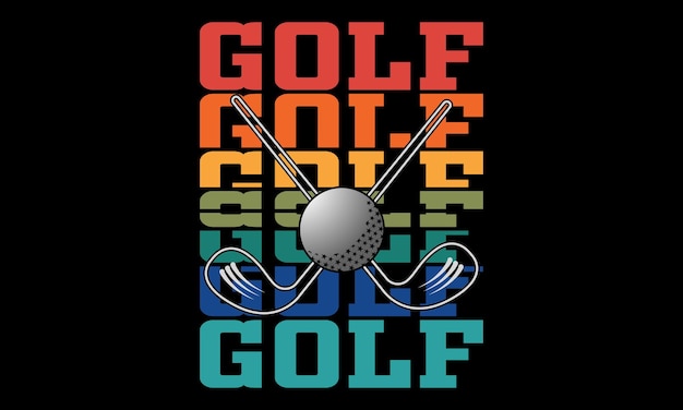 Vecteur conception de t-shirts de golf