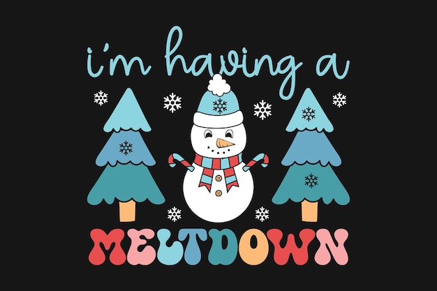 Conception de t-shirts de neige d'hiver