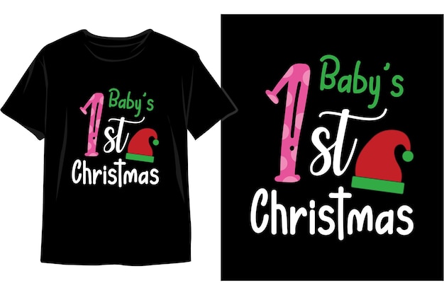 Conception De T-shirts De Noël. Graphiques Vectoriels De Noël