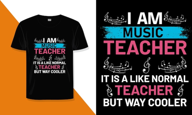 conception de t-shirts de professeur de musique