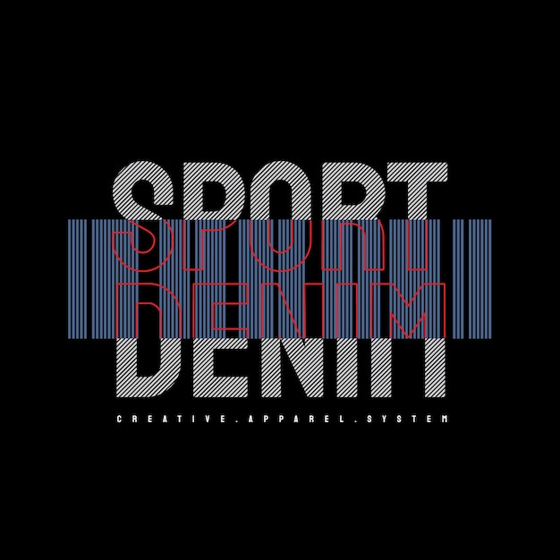 Conception de t-shirts et de vêtements en denim de sport