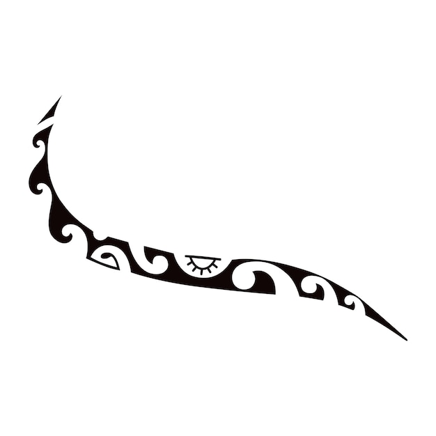 Vecteur conception de tatouage maori ornement oriental décoratif ethnique art tatouage tribal croquis vectoriel d'un tatouage