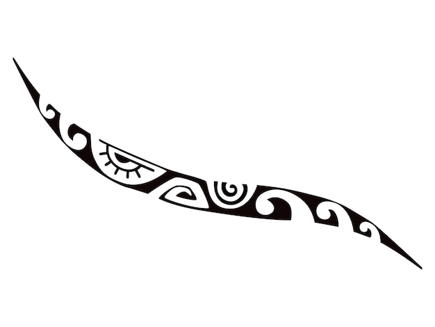 Conception De Tatouage Maori Ornement Oriental Décoratif Ethnique Croquis Vectoriel D'un Tatouage Maori