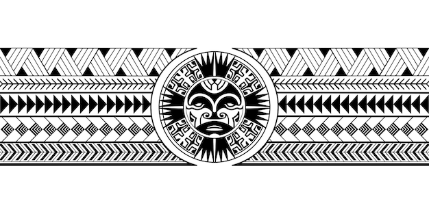 Conception De Tatouage Polynésien Enroulé Autour Du Bras Motif Samoan Aborigène