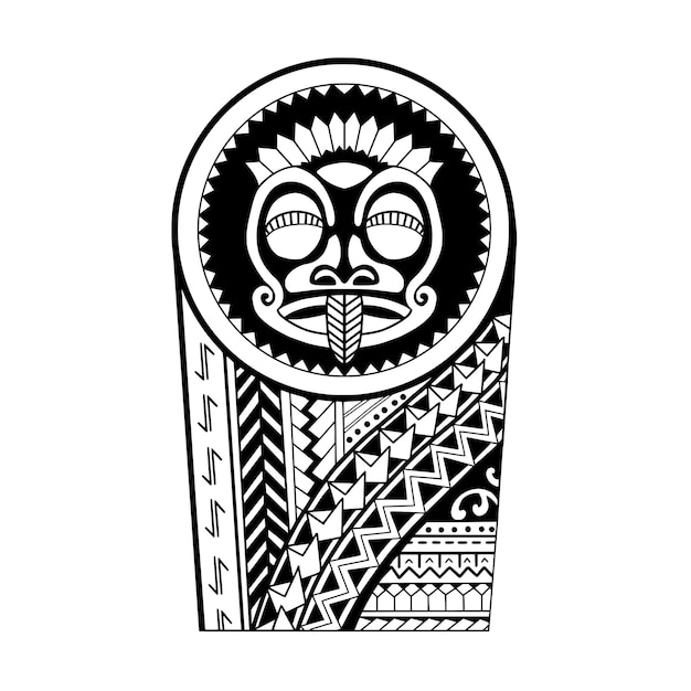 Conception De Tatouage Polynésien Enroulé Autour Du Bras Motif Samoan Aborigène