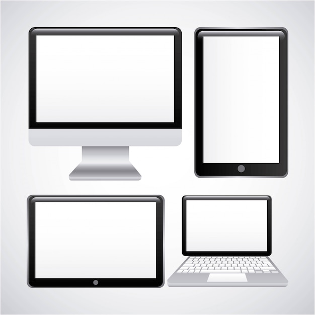 Conception de la technologie au cours de l&#39;illustration vectorielle fond gris