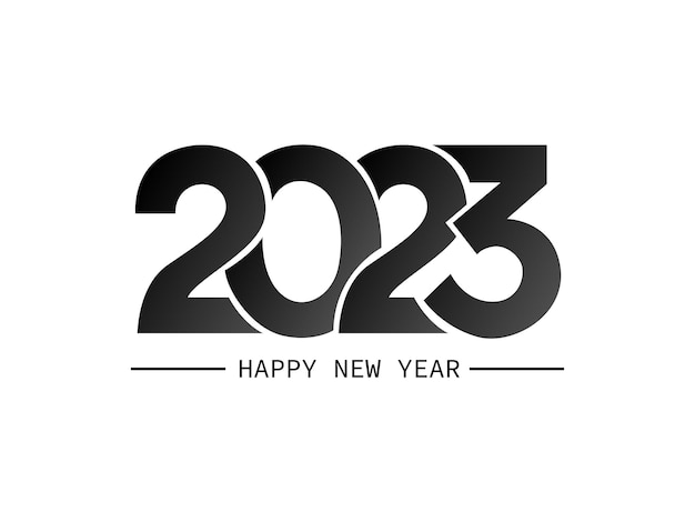 Vecteur conception de texte de bonne année 2023