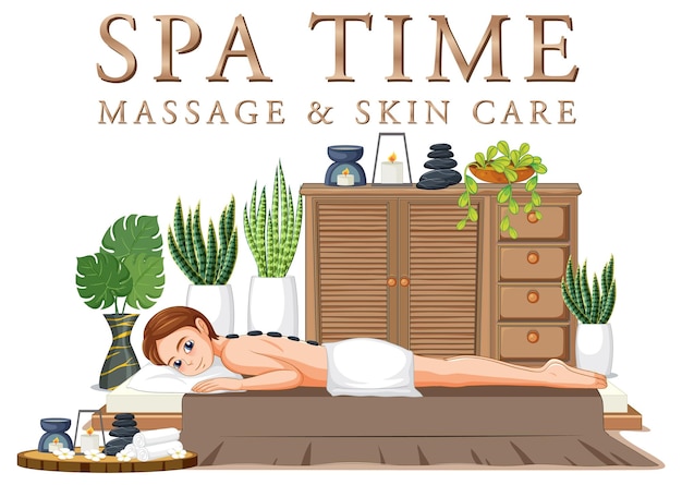 Conception de texte de temps de spa pour bannière ou affiche