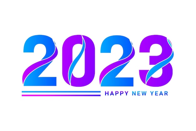 Vecteur conception de texte de typographie de bonne année 2023.