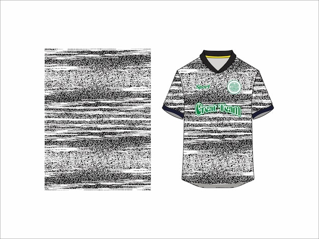 Vecteur conception textile en tissu pour t-shirt de sport maquette de maillot de football pour une vue de face uniforme