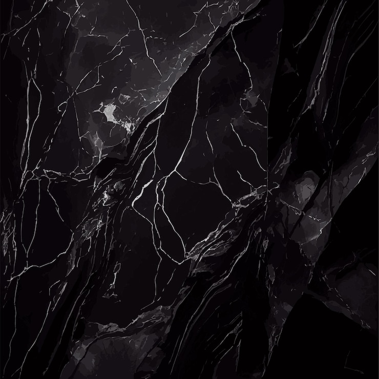 Vecteur conception de texture de marbre noir surface de marbre foncé coloré lignes dorées incurvées conception de fond abstrait lumineux