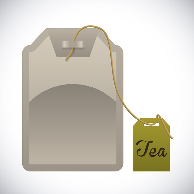 conception de thé au cours de l&#39;illustration vectorielle fond gris