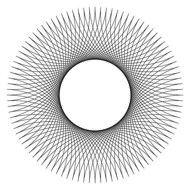 Vecteur conception de trait noir radial de vecteur