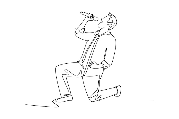 Conception de travail et de jeu dur Conception de dessin en ligne unique Illustration graphique vectorielle