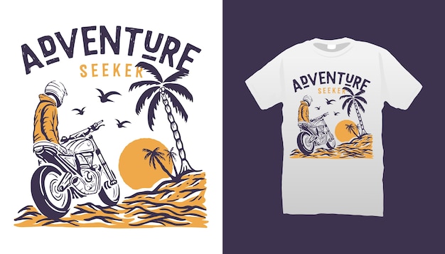 Conception De Tshirt Aventure Moto