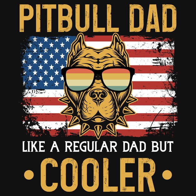 Conception De Tshirt Papa Pitbull