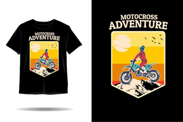 Conception De Tshirt Silhouette Aventure Motocross