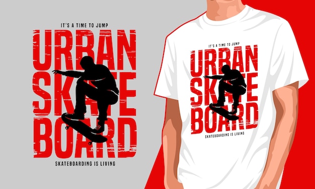 Conception De Tshirt De Skateboard Urbain