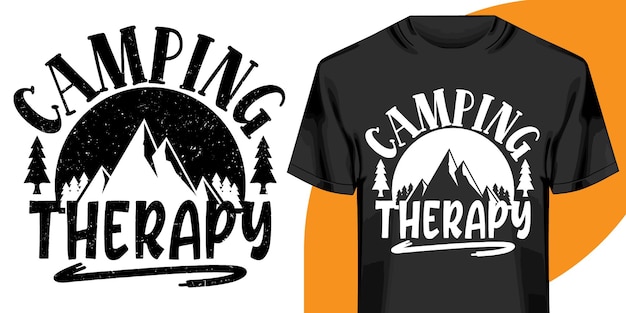 Conception De Tshirt De Thérapie De Camping