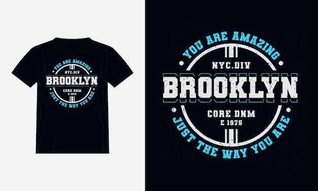 Conception De Tshirt Typographie Brooklyn