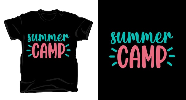 Conception De Tshirt De Typographie De Camp D'été