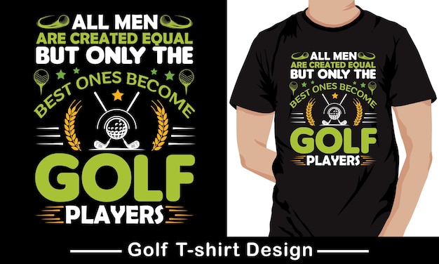 Conception de tshirt de typographie de golf avec vecteur modifiable