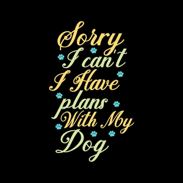 Conception De Tshirt De Typographie De Lettrage De Chien