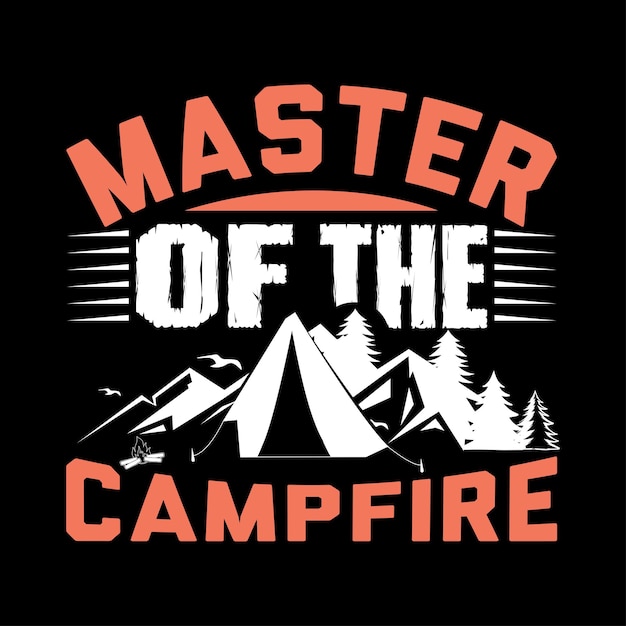 Conception De Tshirt De Typographie De Vecteur De Camping