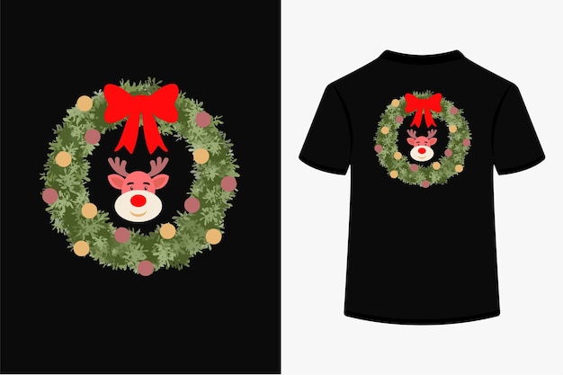 Conception de TShirt vecteur joyeux Noël