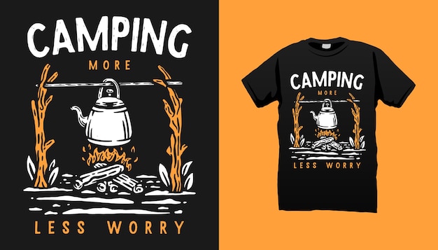 Conception De Tshirt De Vie De Camping