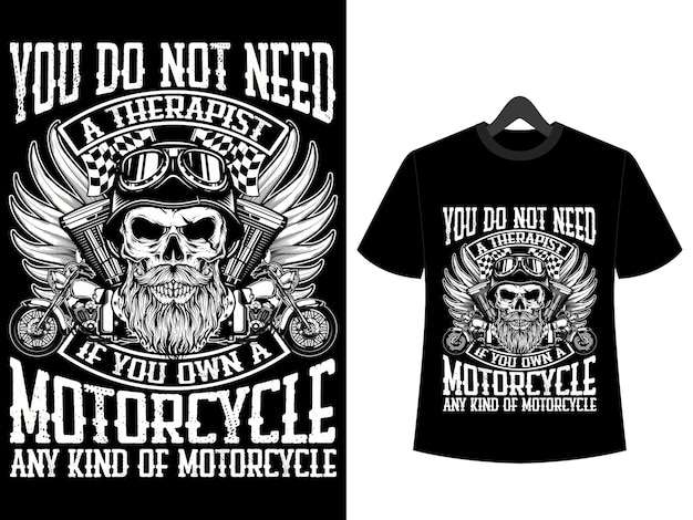 Conception de tshirt vintage de moto de vecteur