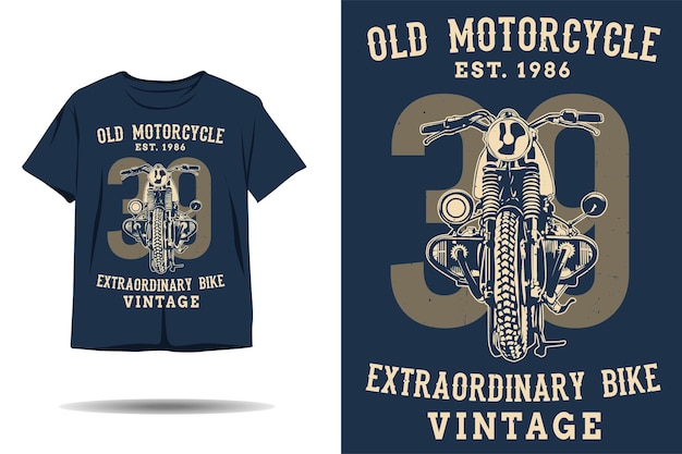 Conception De Tshirt Vintage Silhouette Vintage Vélo Extraordinaire Moto Ancienne