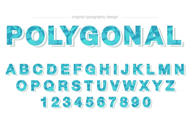 Conception De Typographie Basse Poly