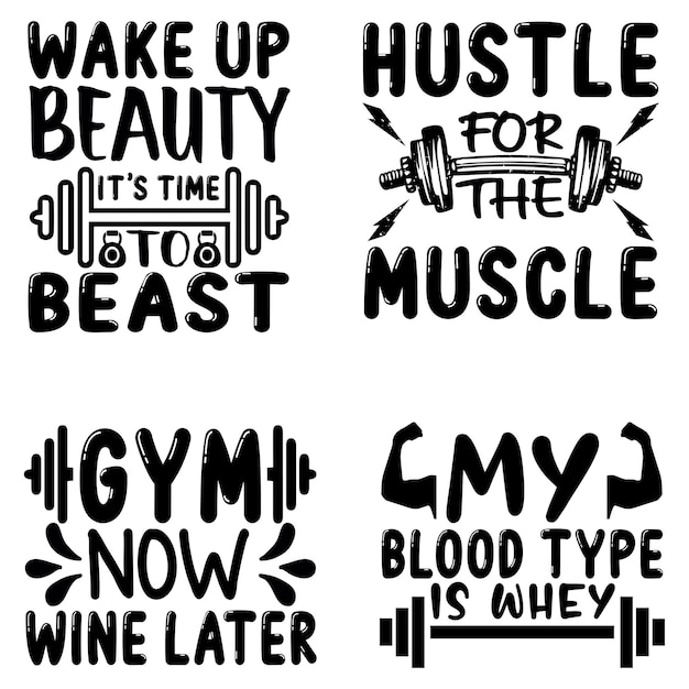 Conception de typographie de citations Svg Gym