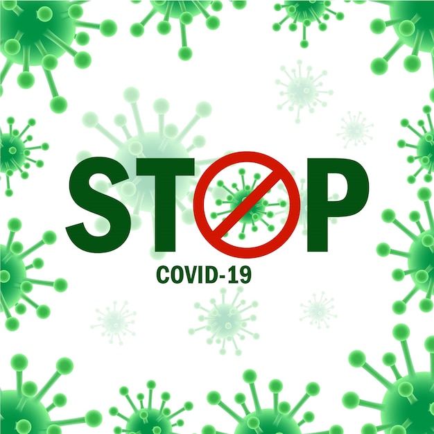 Conception De Typographie Concept Coronavirus, Arrêter Le Virus Covid19, Rester à La Maison, Coronavirus, Illustration Vectorielle.