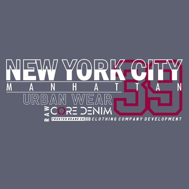 conception de typographie lettrage vecteur new york