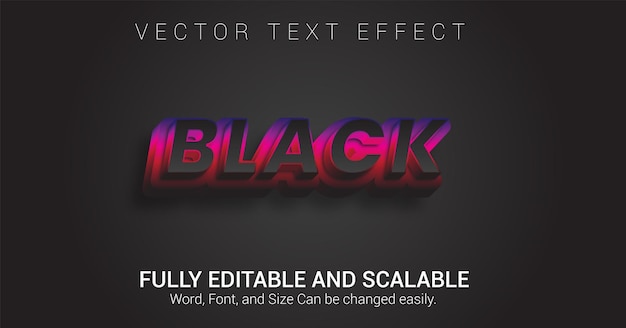 Conception de la typographie noire 3D