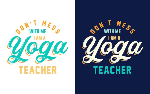 Conception De Typographie Sur Le Professeur De Yoga