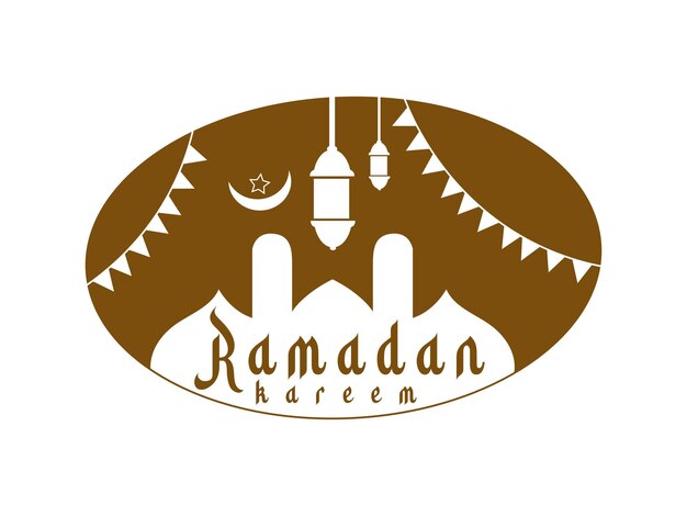 Vecteur la conception de la typographie de ramadan kareem