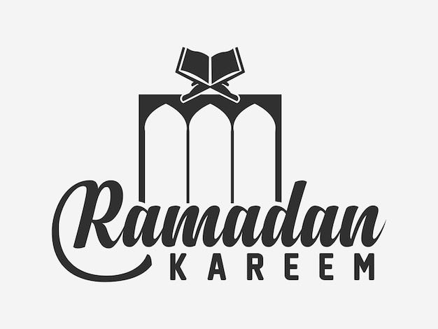 Vecteur la conception de la typographie de ramadan kareem