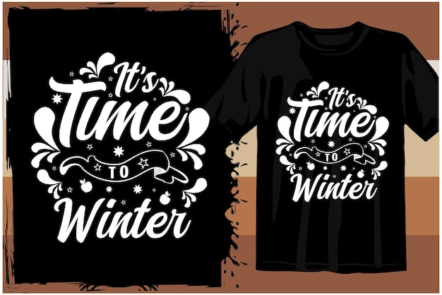 Conception De Typographie De La Saison D'hiver Pour L'impression Sur T-shirt. Conception D'hiver Graphiques Vectoriels. Svg D'hiver