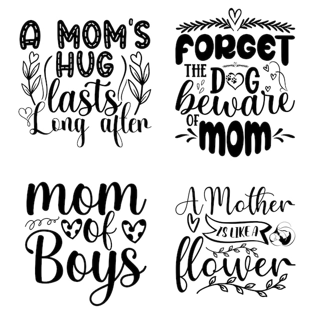 Conception De Typographie Svg Maman