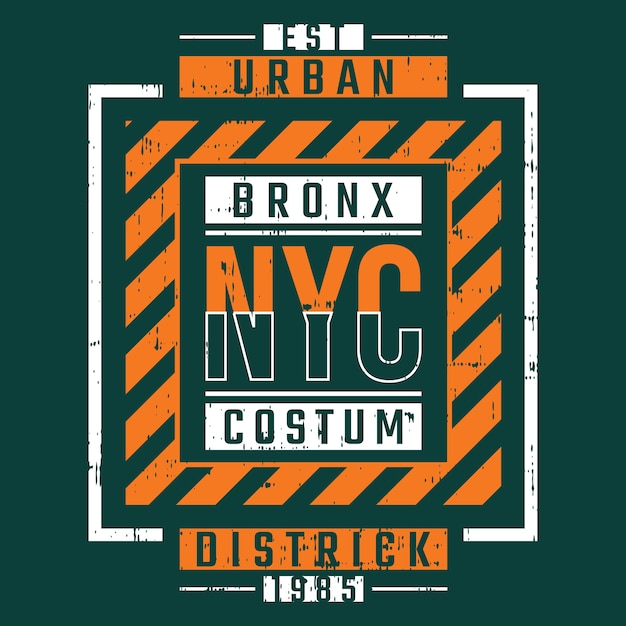 Conception De Typographie De T-shirt De Cadre De Texte De New York City