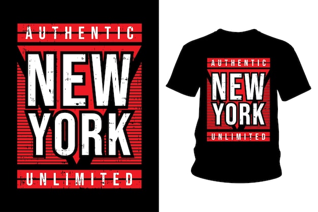 Conception De Typographie De T-shirt New York City