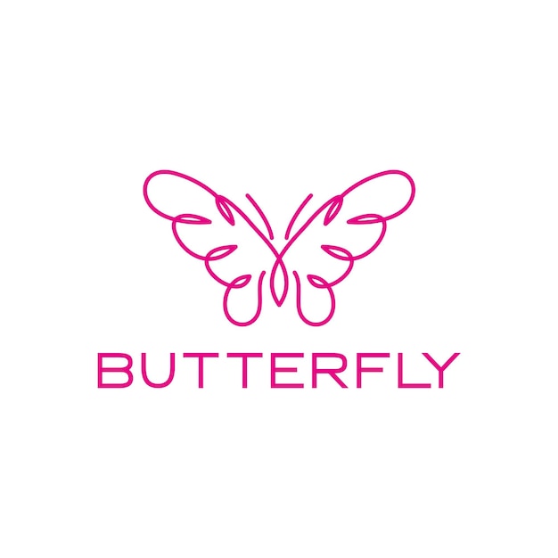 Conception unique de logo de papillon d'art en ligne
