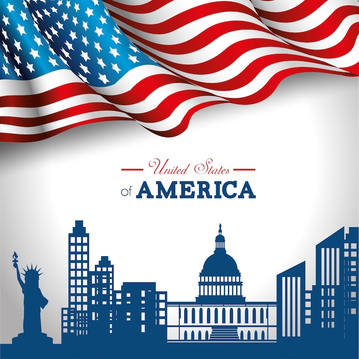 Vecteur conception des usa, illustration vectorielle.