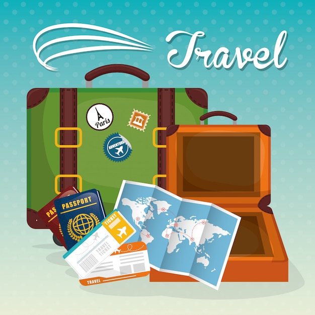 Conception de vacances de voyage.