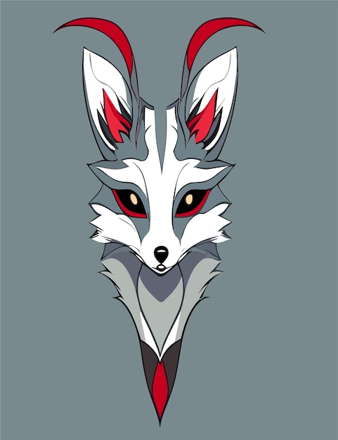 Conception de vecteur 2D de renard de dessin animé